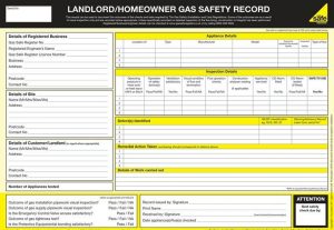 Homeowner and landlord gas safety reports in kent